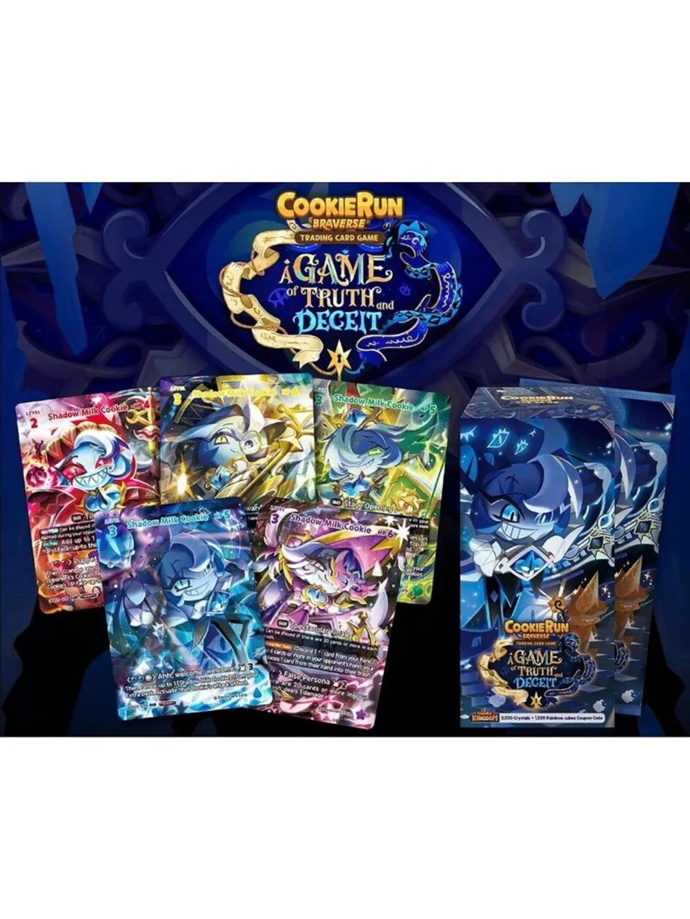 4 Booster Pack Bundle - CookieRun TCG Strategy Game, Truth & Deceit Battle Decks
